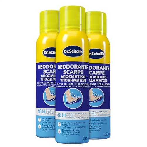 Dr. Scholl's Deodorante Spray per Scarpe, Tripla Protezione 48h