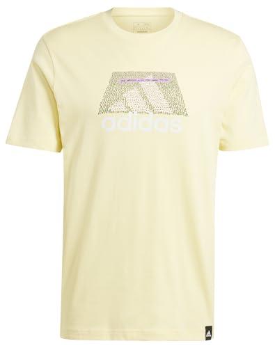 Adidas Uomo Codes BOS Graphic Tee, Giallo Chiaro