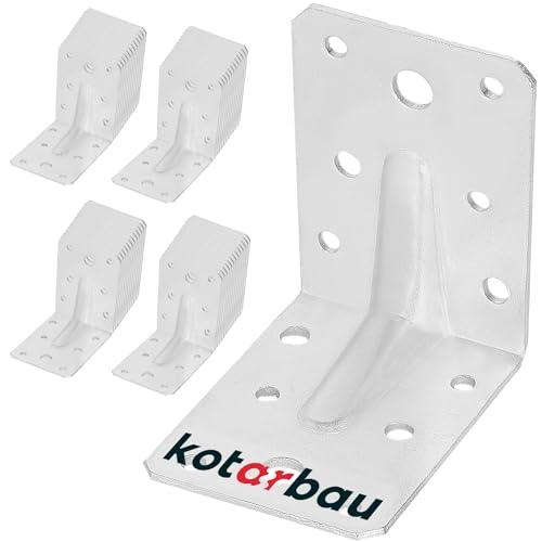 KOTARBAU Squadretta di Giunzione Angolare Rinforzata 75x75x55 mm - Set da 50 Pezzi