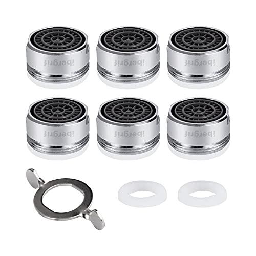 Ibergrif M91005 - Set di 6 Filtri Rompigetto M24 per Rubinetti Lavandino Cucina e Bagno