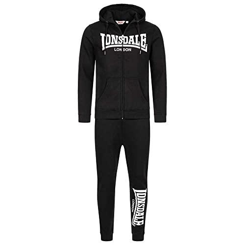 Lonsdale Tuta uomo cappuccio slim fit FEENY XL, Black/White