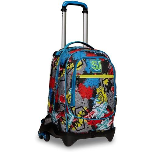Seven SJ Gang Trolley Jack-3WD Zaino Scuola con Ruote