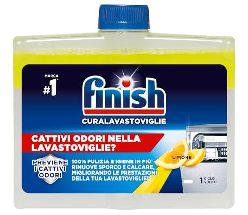 Finish Cura Lavastoviglie Limone, Additivo per Pulizia Profonda, 250ml