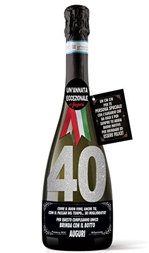 Bottiglia di Prosecco D.O.C. Millesimato Personalizzata 40 Anni