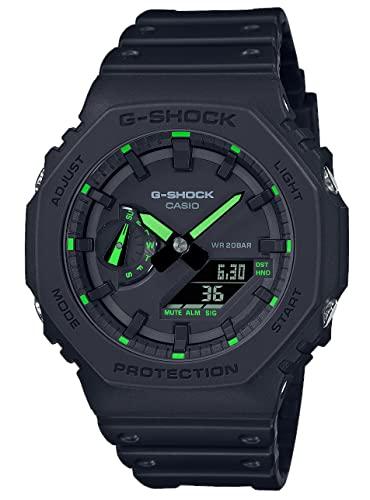 Casio G-Shock GA-2100-1A3ER Orologio Uomo Carbon Core Guard Nero/Verde