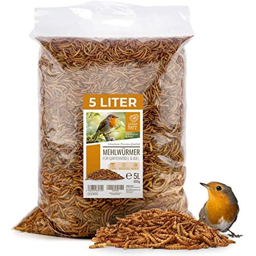 Cuore di animali selvatici Vermi della farina essiccati - Alimento naturale e proteico per uccelli e ricci