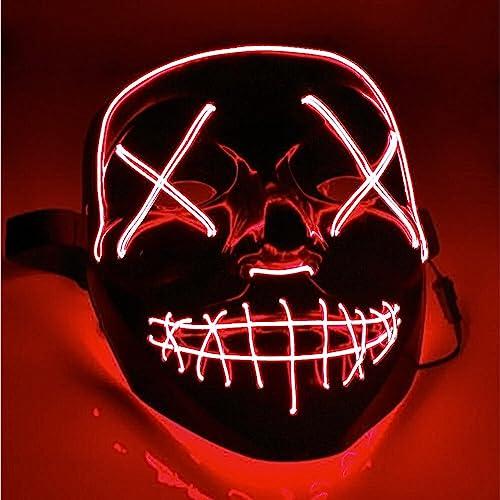 TK Gruppe Timo Klingler Maschera Horror LED Rossa - The Purge