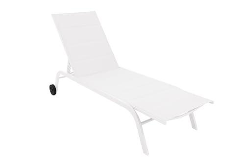 Lettino Prendisole Cleo Bianco di Garden Friend