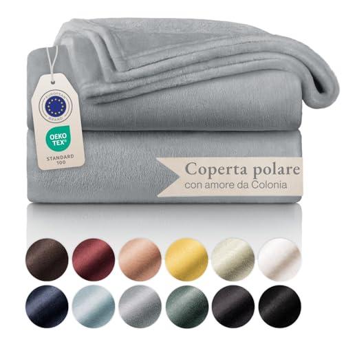 Blumtal Coperta in Pile Extra Morbida Grigia 220 x 240 cm