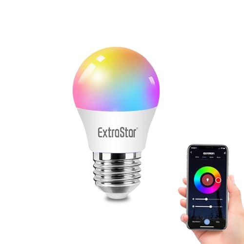 EXTRASTAR Lampadina LED Smart WiFi E27, Multicolore e Dimmerabile