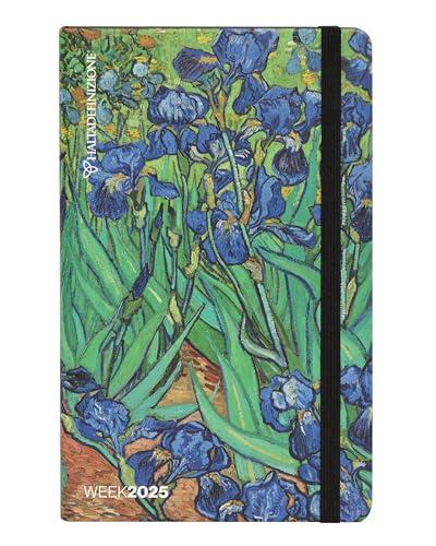 Halta Definizione - Agenda Large Settimanale 12 Mesi, Agenda 2025 con Copertina Stampata con un'Opera d'Arte di Van Gogh, Chiusura ad Elastico, Segnalibro e 192 Pagine, 13 x 21 cm, Iris