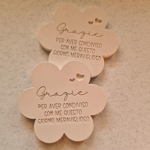 Segnaposto Gessetto Profumato Fiore con Frase - Bomboniera per Eventi Speciali