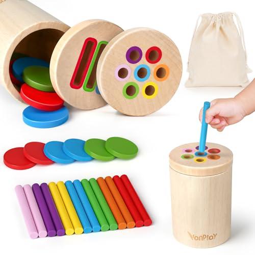 Vanplay Giochi Montessori in Legno - Educativi e Sensoriali per Bambini 2-4 Anni