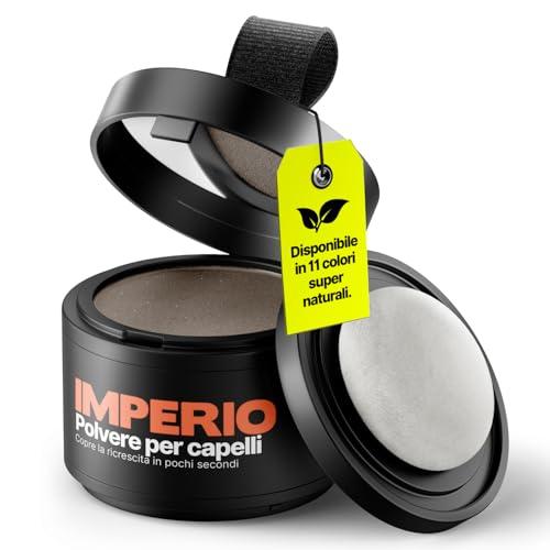 IMPERIO Polvere per Capelli - Correttore Infoltimento Capelli Castano Medio