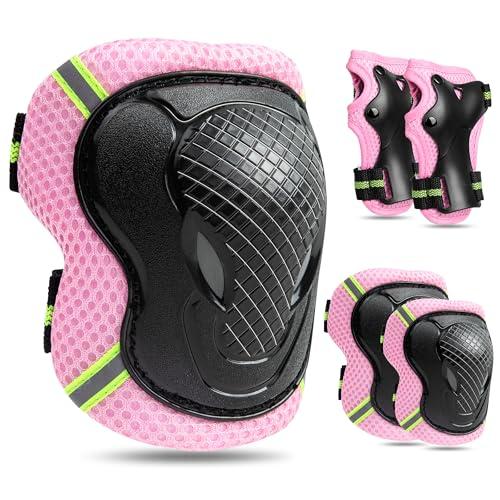 FAYITING Protezioni Bici Bambino, Set di Protezioni Skateboard Bambini, Ginocchiere Gomitiere Bici Bambino per Skateboard Pattini Scooter Monopattino e Altri