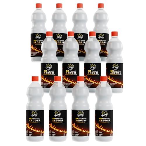 ZOMAHOME Bioetanolo Liquido per Stufa e Camino - 12 Litri di Calore Inodore e Sostenibile