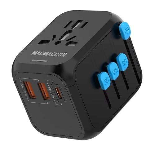 Adattatore da Viaggio Universale MAOMAOCON con PD20W, 2 USB, USB-C e Presa AC