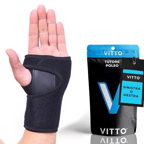 VITTO Tutore Polso per Sollievo Dolore Tunnel Carpale, Slogature e Tendinite