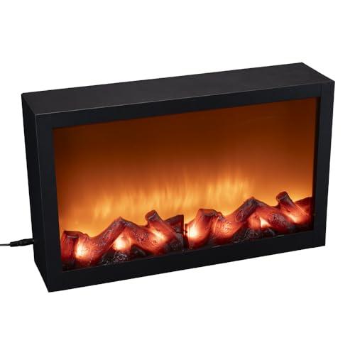 Camino a LED Elettrico con Effetto Fuoco Realistico e Timer Integrato