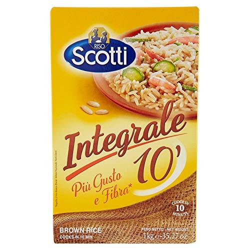 Riso Scotti Integrale 10' - Riso Parboiled Integrale per Risotti e Contorni - 1 kg