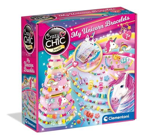 Clementoni - Crazy Chic - My Unicorn Bracelets - Kit Braccialetti Fai da Te Bambina
