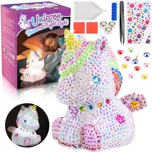 HappyGoLucky Set luce notturna per bambini, 3D Diamond Painting, luce notturna, regalo unicorno, giocattolo per ragazze