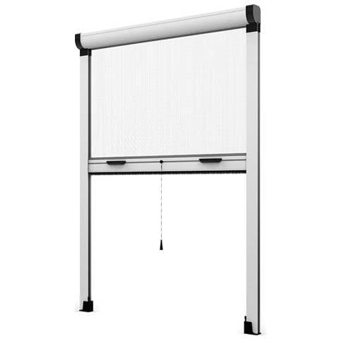 Zanzariera a Rullo Riducibile per Finestra - Bianco - 140x160 cm