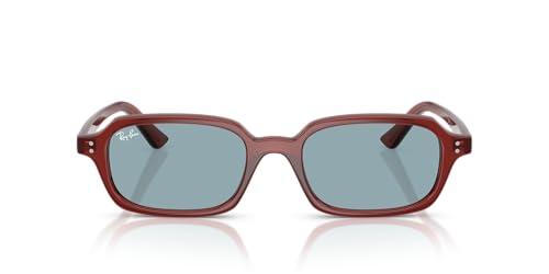 Ray-Ban RB4455 Zuri - Occhiali da Sole Unisex Marrone Ruggine/Blu