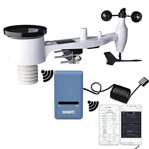 ECOWITT Stazione Meteo Wi-Fi GW1101 con Sensore Esterno 7-in-1 e Gateway Wi-Fi GW1100