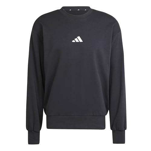 Adidas Essentials FEELCOZY French Terry Felpa Uomo, Nero/Bianco