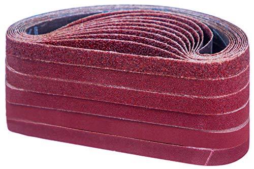 STEBRUAM Nastri Abrasivi 13 x 457 mm - Set Completo per Levigatrice Elettrica