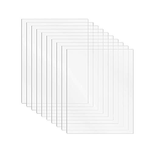 DRERIO Lastre Plexiglass 15x10 cm (10 Pezzi) - Fogli Acrilici Trasparenti per Decorazioni e Display