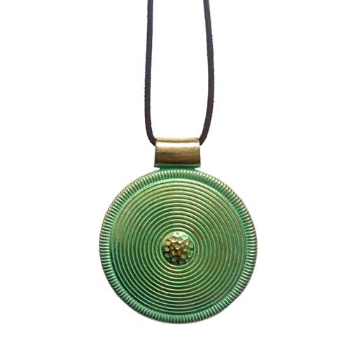 Ciondolo Spirale Argento con Catena Antelina Nera