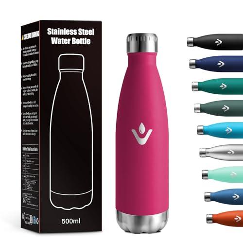 Borraccia Termica 500ml in Acciaio Inox Riutilizzabile - Mantieni le Tue Bevande alla Temperatura Perfetta