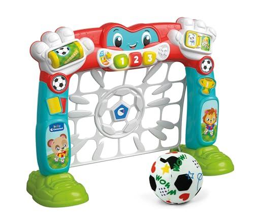 Clementoni Baby Tira e Segna Goleador Evolution - Porta Calcio per Bambini con Pallone