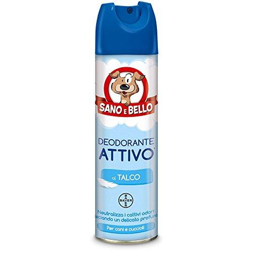 Bayer Sano e Bello Deodorante Attivo al Talco per Cani e Cuccioli 250 ml