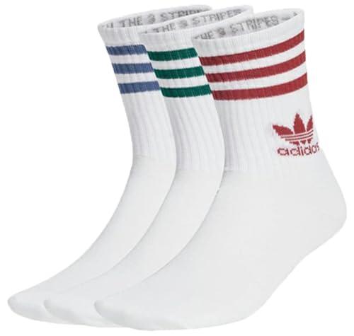 adidas Calze Mid Cut Crew 3P, Bianco (White), S