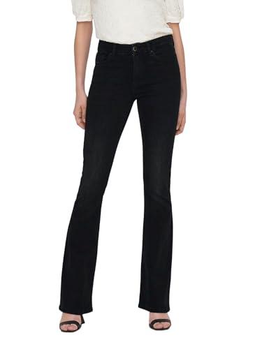 ONLY Onlblush Mid Flared Jeans - Nero Lavato