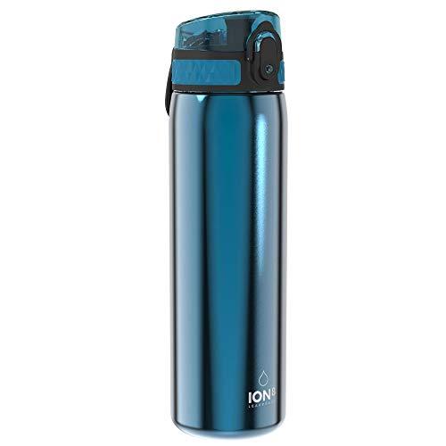 Ion8 Borraccia Acciaio Inox Senza Perdite, 600 ml, Blu