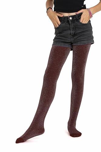 Gi&Gi Collant coprenti 70 denari da bambina caratterizzati da un brillante glitter colorato.N.2205 (IT, Età, 4 anni, 6 anni, Regular, BORDEAUX)