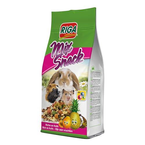 Riga - Mix Snack alla frutta - Alimento Integrativo per roditori - Conigli, Porcellini D'India, Octodon, Cincillà - Ricco di fibre e vitamine - Ricompensa naturale ideale - 85G