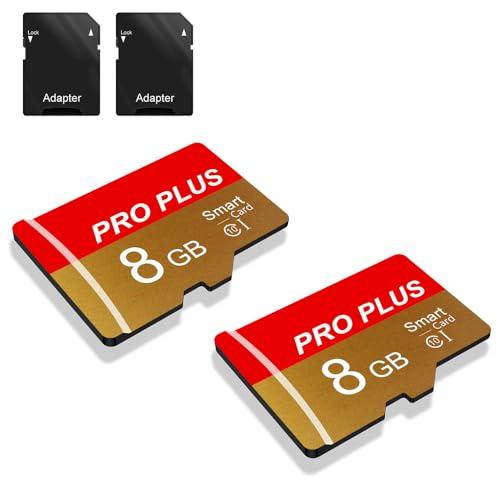 2 Pack Scheda di Memoria 8GB con Adattatore