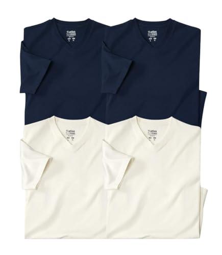 ATLAS FOR MEN - Confezione da 4 Magliette a Tinta Unita - XXL