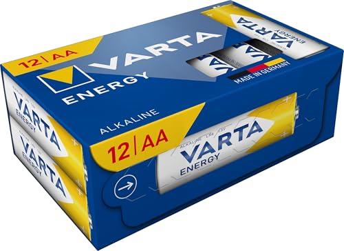 VARTA Energy AA - Pile Alcaline di Lunga Durata, Confezione da 12