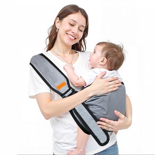 Fascia Porta Bebè Ergonomica e Traspirante - Comfort e Sicurezza per il Tuo Bambino (Nero)