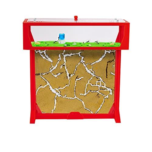 AntHouse - Fattoria di Formiche di Sabbia Naturale T 3D Set GRANDE 25x20x1,5 cm Rosso con Formiche