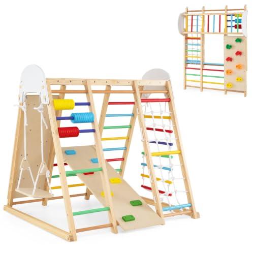 COSTWAY 8 in 1 Castello Parco Giochi Pieghevole per Bambini (Colorato)