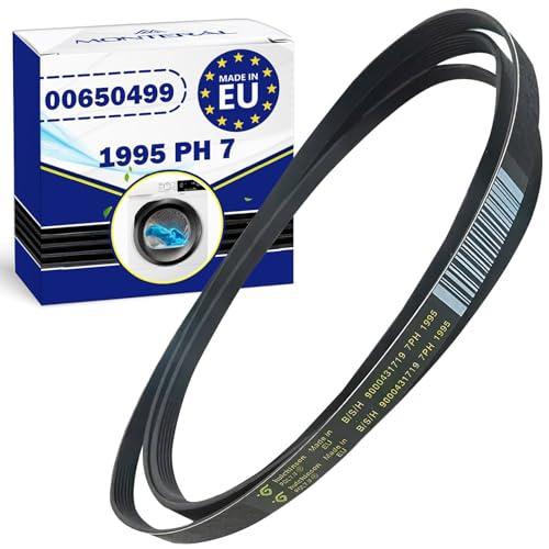 Cinghia Asciugatrice Poly-V 1995 PH 7 con Codice Originale 00650499 650499 per Bosch per Siemens per Balay - MADE IN EU - Garanzia di 10 Anni - MONTERAL