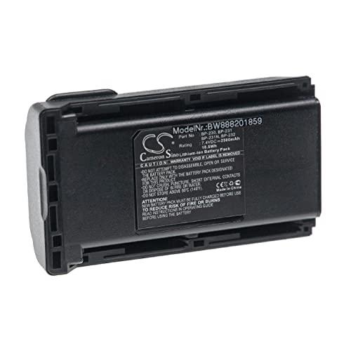 Batteria vhbw per radio Icom BJ-2000, BP-230, BP-231, BP-232 (2500mAh, 7,4V, Li-Ion)