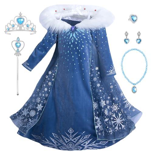 Costume di Elsa per Carnevale: Set Completo da Principessa per Bambina